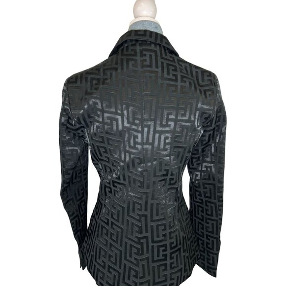NWT Catwalk Koh-Tun Women's size Medium Black Patterned Double-Breasted Blazer - Picture 14 of 14